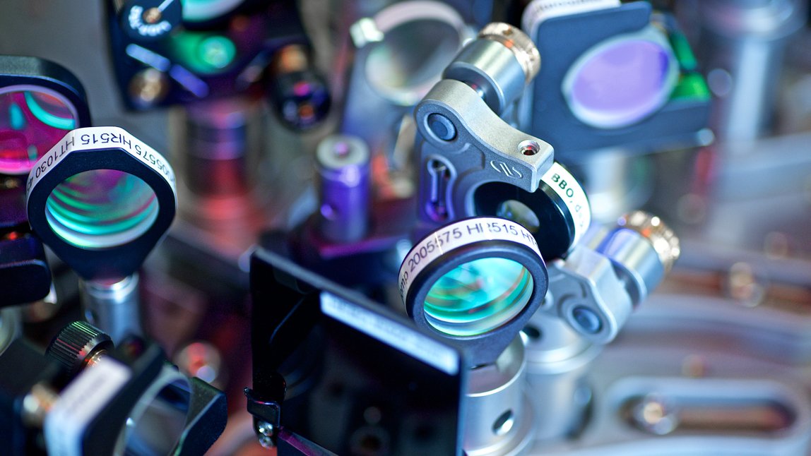  Close view of laser mirrors in the laboratory